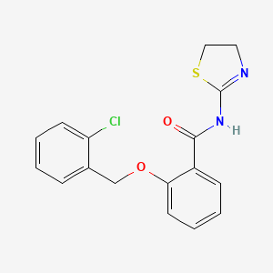 2-[(2-chlorophenyl)methoxy]-N-(4,5-dihydrothiazol-2-yl)benzamide