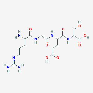 molecular formula C16H29N7O8 B12318765 H-Arg-gly-glu-ser-OH 