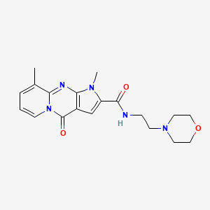 1,9-dimethyl-N-(2-morpholin-4-ylethyl)-4-oxo-1,4-dihydropyrido[1,2-a]pyrrolo[2,3-d]pyrimidine-2-carboxamide