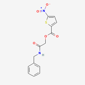 molecular formula C14H12N2O5S B1231887 5-Nitro-2-thiophenecarboxylic acid [2-oxo-2-[(phenylmethyl)amino]ethyl] ester 