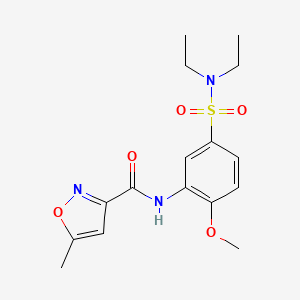 N-[5-(diethylsulfamoyl)-2-methoxyphenyl]-5-methyl-3-isoxazolecarboxamide