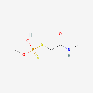 molecular formula C4H10NO3PS2 B1231903 Phosphorodithioic acid, O-methyl S-(2-(methylamino)-2-oxoethyl) ester CAS No. 2700-77-8