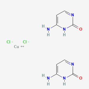 molecular formula C8H10Cl2CuN6O2 B1231909 Dichlorobis(cytosine)copper(II) CAS No. 35788-61-5