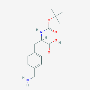 molecular formula C15H22N2O4 B12319137 N-BOC-4-(Aminomethyl)-L-phenylalanine 