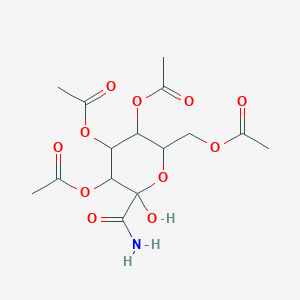 molecular formula C15H21NO11 B12319154 C-(2,3,4,6-Tetra-O-acetyl-1-hydroxy-beta-D-galactopyranosyl) formamide 