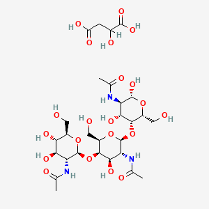 molecular formula C28H47N3O21 B1231916 Chitosan malate CAS No. 91869-06-6