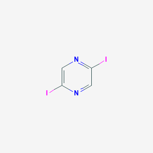 molecular formula C4H2I2N2 B123192 2,5-二碘吡嗪 CAS No. 1093418-77-9