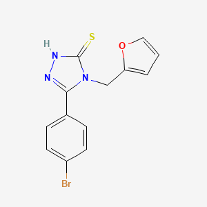 molecular formula C13H10BrN3OS B1231923 3-(4-bromophenyl)-4-(2-furanylmethyl)-1H-1,2,4-triazole-5-thione 