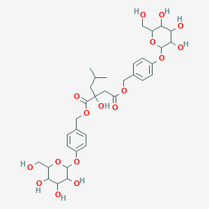 molecular formula C34H46O17 B12319288 Bis(4-(glucopyranosyloxy)benzyl) 2-sec-butylmalate 