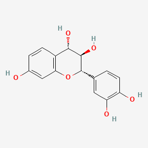 molecular formula C15H14O6 B1231933 (-)-白杨素原 CAS No. 34620-73-0