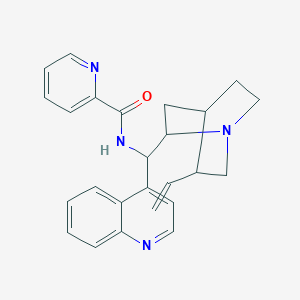 molecular formula C25H26N4O B12319457 N-[(5-ethenyl-1-azabicyclo[2.2.2]octan-2-yl)-quinolin-4-ylmethyl]pyridine-2-carboxamide 