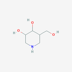 molecular formula C6H13NO3 B1231947 5-(Hydroxymethyl)piperidine-3,4-diol 