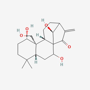 molecular formula C20H30O5 B1231957 1,7,14,20-Tetrahydroxykaur-16-en-15-one 