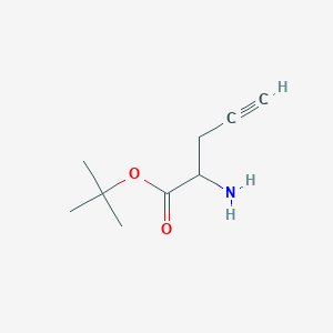 molecular formula C9H15NO2 B12319579 (R)-2-Amino-4-pentynoic acid t-Butyl ester 