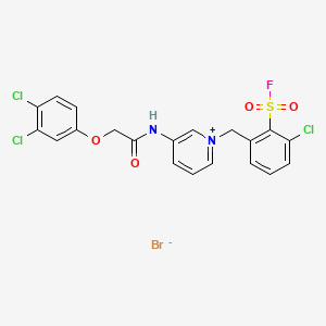 2-(3,4-Dichlorophenoxyacetamido)-N-(3-chloro-2-fluorosulfonylbenzyl)pyridinium bromide