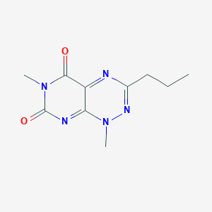 molecular formula C10H13N5O2 B1231978 1,6-Dimethyl-3-propylpyrimido[5,4-e][1,2,4]triazine-5,7-dione 
