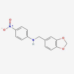molecular formula C14H12N2O4 B1231987 N-(1,3-benzodioxol-5-ylmethyl)-4-nitroaniline 