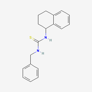 molecular formula C18H20N2S B1231991 1-(Phenylmethyl)-3-(1,2,3,4-tetrahydronaphthalen-1-yl)thiourea 