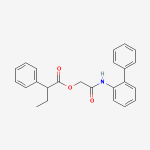 molecular formula C24H23NO3 B1231996 2-Phenylbutanoic acid [2-oxo-2-(2-phenylanilino)ethyl] ester 
