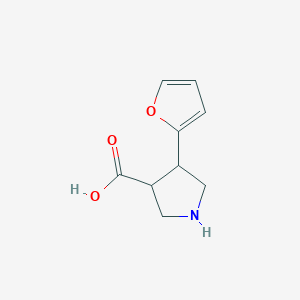 molecular formula C9H11NO3 B12320065 4-(Furan-2-yl)pyrrolidine-3-carboxylic acid 