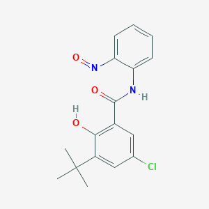 molecular formula C17H17ClN2O3 B1232008 5-Chloro-3-tert-butyl-2'-nitrososalicylanilide CAS No. 21889-00-9
