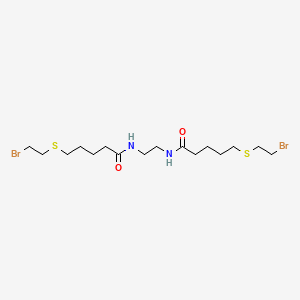 molecular formula C16H30Br2N2O2S2 B1232009 N,N'-Ethylenebis(5-(2-bromoethylthio)valeramide) CAS No. 870-03-1