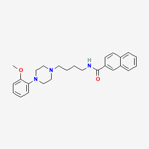 molecular formula C26H31N3O2 B1232015 2-萘甲酰胺，N-(4-(4-(2-甲氧基苯基)-1-哌嗪基)丁基)- CAS No. 192384-87-5
