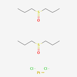 molecular formula C12H28Cl2O2PtS2 B1232020 Ptcl2-Pr-sulfoxide CAS No. 40211-39-0