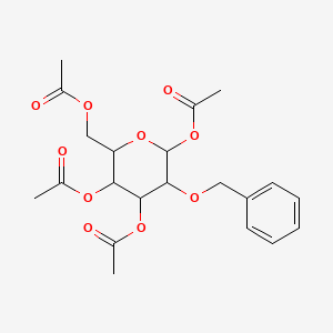 molecular formula C21H26O10 B12320207 2-O-Benzyl-1,3,4,6-tetra-O-acetyl-a-D-mannopyranose 