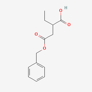 molecular formula C13H16O4 B12320237 4-(Benzyloxy)-2-ethyl-4-oxobutanoic acid 