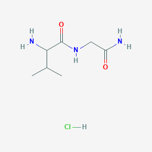 molecular formula C7H16ClN3O2 B12320252 H-Val-gly-NH2 hcl 