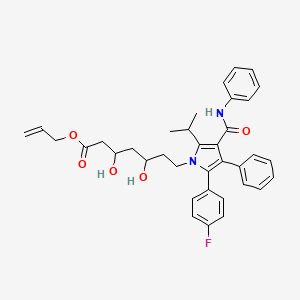 molecular formula C36H39FN2O5 B12320254 Prop-2-enyl 7-[2-(4-fluorophenyl)-3-phenyl-4-(phenylcarbamoyl)-5-propan-2-ylpyrrol-1-yl]-3,5-dihydroxyheptanoate 
