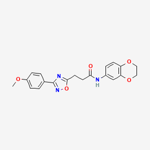 N-(2,3-dihydro-1,4-benzodioxin-6-yl)-3-[3-(4-methoxyphenyl)-1,2,4-oxadiazol-5-yl]propanamide