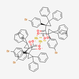 molecular formula C88H64Br4O8Rh2 B12320307 Tetrakis[(R)-(-)-[(1R)-1-(4-bromophenyl)-2,2-diphenylcyclopropanecarboxylato]dirhodium(II) 