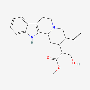 molecular formula C21H26N2O3 B12320363 methyl 2-{3-ethenyl-1H,2H,3H,4H,6H,7H,12H,12bH-indolo[2,3-a]quinolizin-2-yl}-3-hydroxypropanoate 