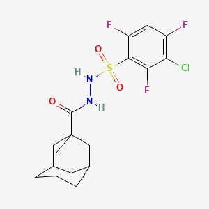 N'-(3-chloro-2,4,6-trifluorophenyl)sulfonyl-1-adamantanecarbohydrazide