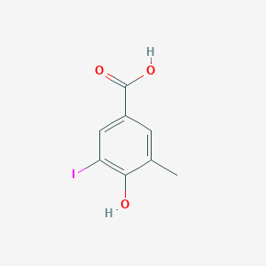 molecular formula C8H7IO3 B12320421 4-Hydroxy-3-iodo-5-methylbenzoic acid 