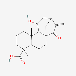 molecular formula C20H28O4 B12320427 ent-11alpha-Hydroxy-15-oxokaur-16-en-19-oic acid 