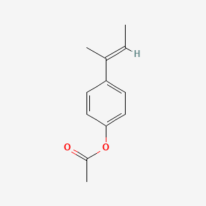 molecular formula C12H14O2 B12320431 4-(But-2-EN-2-YL)phenyl acetate 