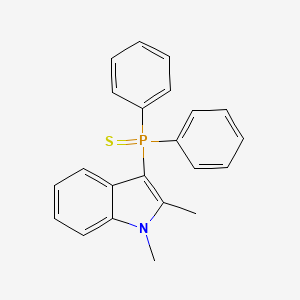 molecular formula C22H20NPS B1232048 (1,2-Dimethyl-3-indolyl)-diphenyl-sulfanylidenephosphorane 
