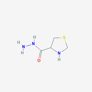 molecular formula C4H9N3OS B123205 1,3-Thiazolidine-4-carbohydrazide CAS No. 155264-41-8