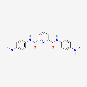 molecular formula C23H25N5O2 B1232054 N2,N6-bis[4-(dimethylamino)phenyl]pyridine-2,6-dicarboxamide 