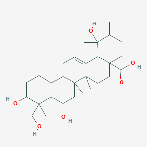 molecular formula C30H48O6 B12320545 3,6,19,23-Tetrahydroxy-12-ursen-28-oic acid 