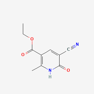 molecular formula C10H10N2O3 B1232059 Ethyl 5-cyano-1,6-dihydro-2-methyl-6-oxo-3-pyridinecarboxylate CAS No. 52600-52-9