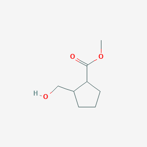 molecular formula C8H14O3 B12320634 Methyl 2-(hydroxymethyl)cyclopentane-1-carboxylate 