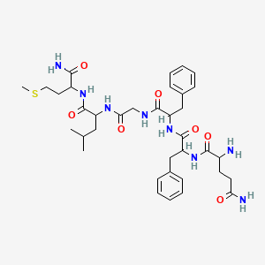 molecular formula C36H52N8O7S B12320637 H-DL-Gln-DL-Phe-DL-Phe-Gly-DL-Leu-DL-Met-NH2 