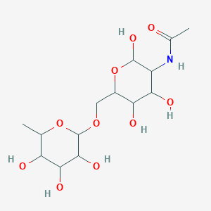 molecular formula C14H25NO10 B12320641 N-[2,4,5-trihydroxy-6-[(3,4,5-trihydroxy-6-methyloxan-2-yl)oxymethyl]oxan-3-yl]acetamide 