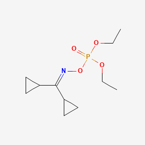 molecular formula C11H20NO4P B1232065 Dicyclopropyloketoxime diethylphosphoric acid ester CAS No. 139087-70-0