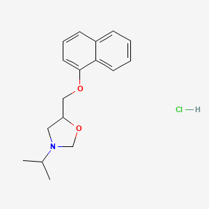 molecular formula C17H22ClNO2 B1232068 Oxazolidine, 3-(1-methylethyl)-5-((1-naphthalenyloxy)methyl)-, hydrochloride CAS No. 2084-78-8
