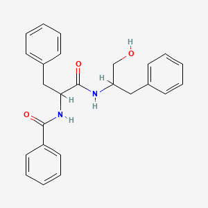 molecular formula C25H26N2O3 B12320720 Benzenepropanamide, alpha-(benzoylamino)-N-[1-(hydroxymethyl)-2-phenylethyl]-, [S-(R*,R*)]-; (alphaS)-alpha-(Benzoylamino)-N-[(1S)-1-(hydroxymethyl)-2-phenylethyl]benzenepropanamide 